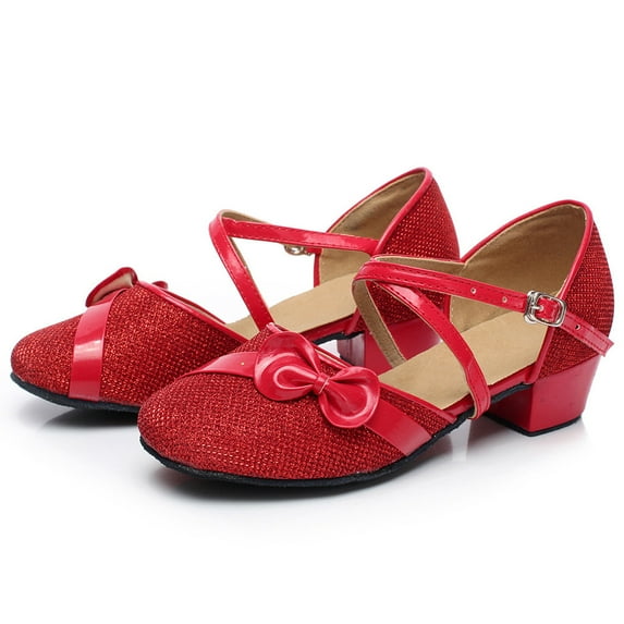 Babysbule Girls Shoes Toddler Baby Kids Girls Single Party Princess Dancing Ballroom Tango Latin Shoes