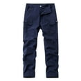 thumbnail image 1 of Babysbule Mens Pants Men's Casual Autumn Denim Cotton Elastic Draw String Work Trousers Jeans Pants, 1 of 7