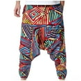 thumbnail image 1 of Babysbule Mens Pants Men's Hippie Pants Baggy Boho Trousers Linen Drawstring Harem Yoga Long Pants, 1 of 7