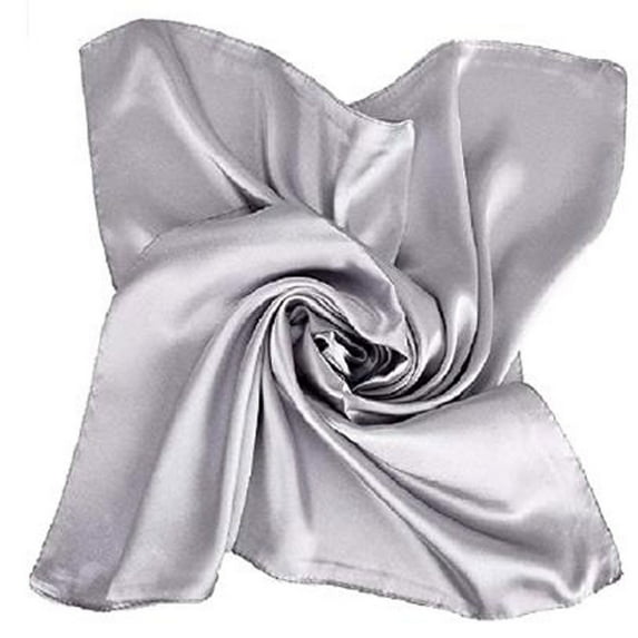 Babysbule Scarf for Women Satin Silk Large 90x90 cm Square Plain Nautical Head Neck Scarf Wrap 24 Colours