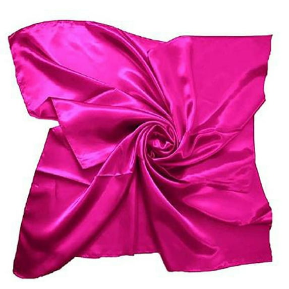 Babysbule Scarf for Women Satin Silk Large 90x90 cm Square Plain Nautical Head Neck Scarf Wrap 24 Colours