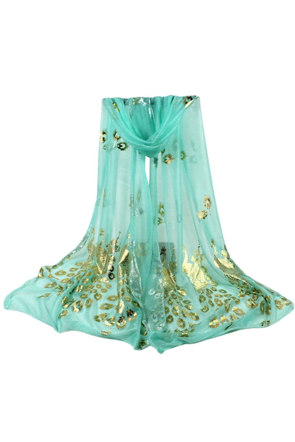 Scarf for Women Women Lady Multi-color Peacock Flower Scarf Long Soft Wrap Shawl STole Pashmina