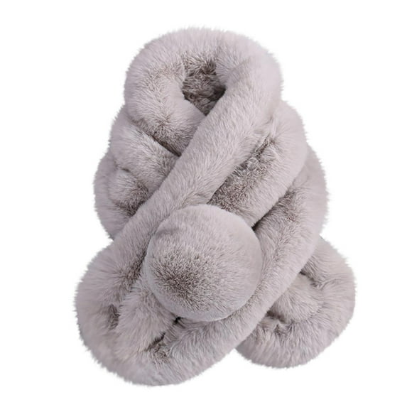 Babysbule Scarf for Women Women Winter Warm Scarf Fashion Thicken Fur Imitation Fur Grass Scarves