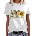 thumbnail image 1 of Babysbule Women's Tops Women Crewneck Coffer Print T-Shirts Print Tees Short Sleeve T-Shirt Blouse Tops, 1 of 6