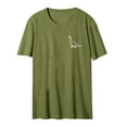 thumbnail image 1 of Babysbule Women's Tops Women Cute Dinosaur Graphic T-Shirts Teen Girls Funny Tees Top, 1 of 3