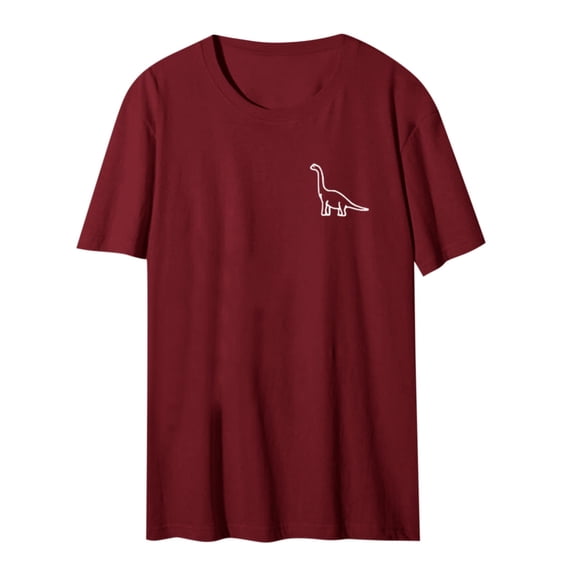 Babysbule Women's Tops Women Cute Dinosaur Graphic T-Shirts Teen Girls Funny Tees Top