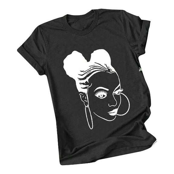 Babysbule Womens Shirts Fashion Women's Print Graphic Cute Tee Shirt Funny T Shirt Tops