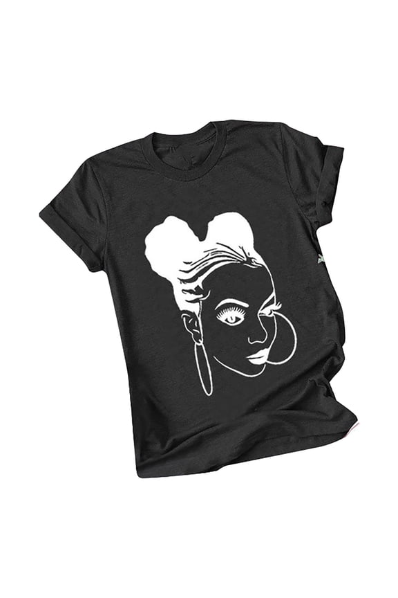 Womens Shirts Fashion Women's Print Graphic Cute Tee Shirt Funny T Shirt Tops
