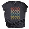 thumbnail image 1 of Babysbule Clearance Womens Shirts Women's Casual Birthday Gift T Shirt Vintage 1970 Original Parts Tee Cute Tee, 1 of 3