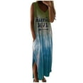 thumbnail image 1 of Babysbule Womens Summer Dresses, Women Casual Tie-dye Print Sleeveless Dress V-neck Pocket Long Dress, 1 of 7