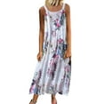 thumbnail image 1 of Babysbule Womens Summer Dresses, Women Vintage Sleeveless O Neck Plus Size Bohemian Floral Print Maxi Dress, 1 of 6