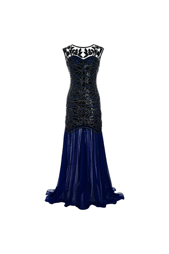 Womens Summer Dresses, Women 's 1920s Black Sequin Gatsby Maxi Long Evening Prom Dress Plus Size
