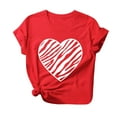 thumbnail image 1 of Babysbule Womens Tops, Fashion Women Valentine's Day Print Short Sleeve T-shirt Novelty Graphic Tops, 1 of 3