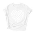 thumbnail image 1 of Babysbule Womens Tops, Fashion Women Valentine's Day Print Short Sleeve T-shirt Novelty Graphic Tops, 1 of 3
