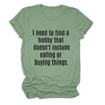 thumbnail image 1 of Babysbule Womens Tops, Women Casual Letters Print Shirt O-Neck Short Sleeve Tee Tops Tunic, 1 of 3