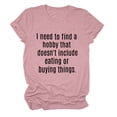 thumbnail image 1 of Babysbule Womens Tops, Women Casual Letters Print Shirt O-Neck Short Sleeve Tee Tops Tunic, 1 of 3
