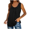 thumbnail image 1 of Babysbule Clearance Womens Tops, Women Loose Casual Sleeveless Crewneck Solid Casual Blouse T-shirt Tunic Tops, 1 of 7