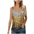 thumbnail image 1 of Babysbule Womens Tops, Women's Sequin Tops Glitter Party Strappy Tank Vest Camis, 1 of 4