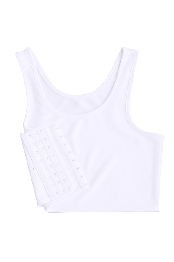 Compression Chest Binder Sleeveless Solid Tank Tops, Women's