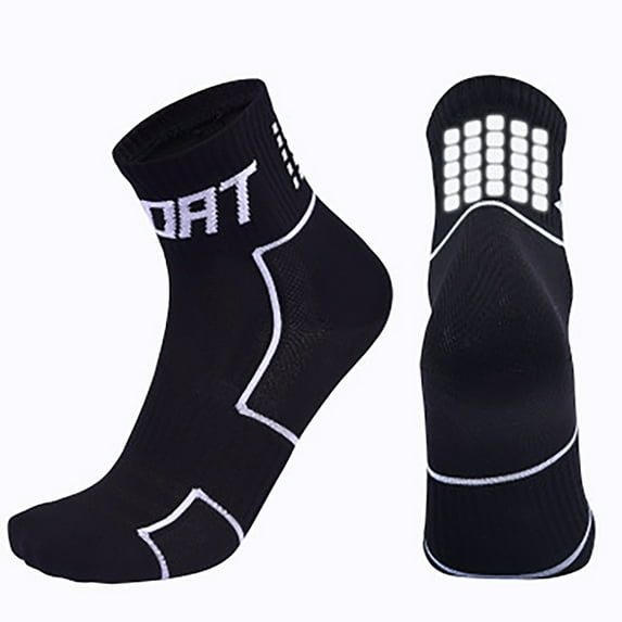 Babysbule Cotton Socks for Men Women Middle Canister Towel Nylon Ride Cycling Running Reflective