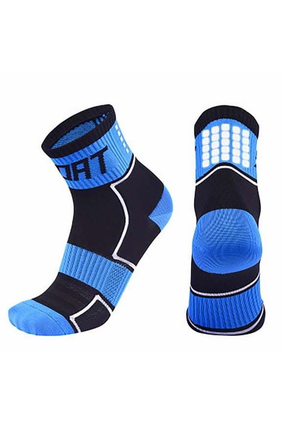 Cotton Socks for Men Women Middle Canister Towel Nylon Ride Cycling Running Reflective