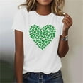 thumbnail image 1 of Babysbule St. Patrick's Day Print Short Sleeve O-Neck T-Shirts & Blouse (Women's), 1 of 8