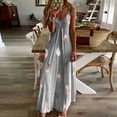 thumbnail image 1 of Babysbule Dresses Plus Size Fire Outfit Fashion Women Summer Casaul Print Camis Sleeveless V-Neck Vest Dress, 1 of 5