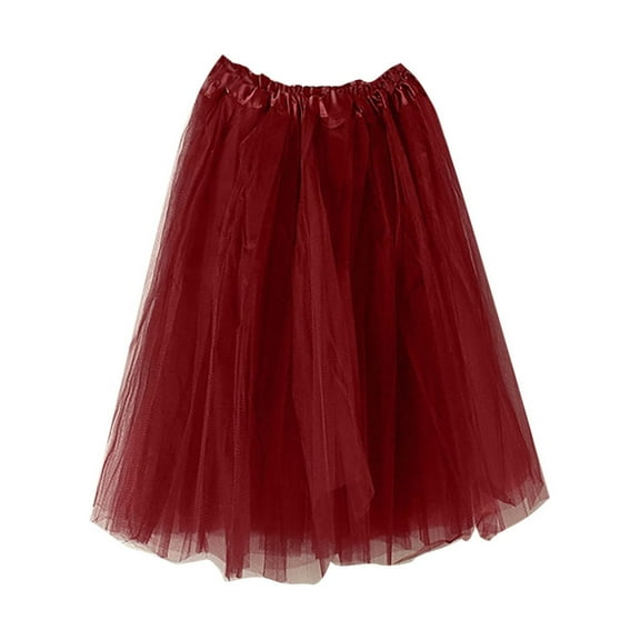 Babysbule Dresses for Women Womens High Quality Pleated Gauze Short Skirt Adult Tutu Dancing Skirt