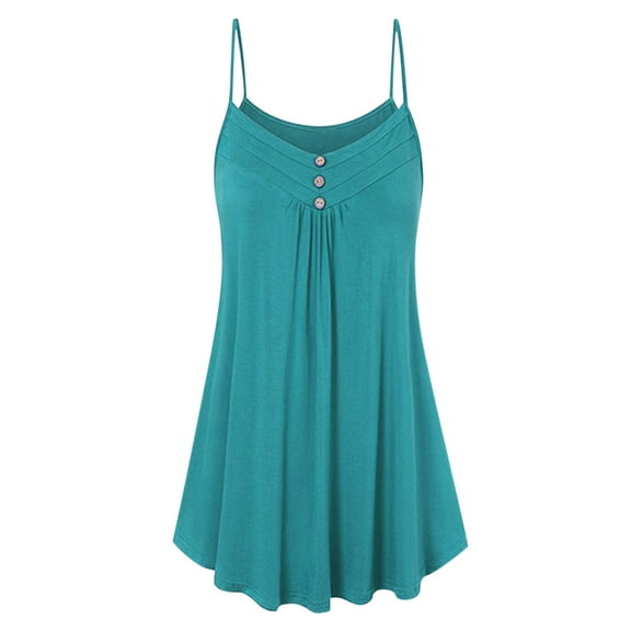 Babysbule Dresses for Women Womens Tank Summer Trendy Tops Shirts Casual Sleeveless V-Neck Camies Blouse Solid T Shirts