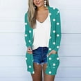 thumbnail image 1 of Babysbule Fall Jackets for Women Women's Women's Fashion Long Sleeve Stripe Printed Cardigan Casual Coat Tops/jacket Women's Tops Blouse, 1 of 5
