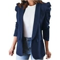 thumbnail image 1 of Babysbule Fall Jackets for Women Women Solid Long Sleeve Office Coat Cardigans Suit Long Jacket Tops Women's Tops Blouse, 1 of 5