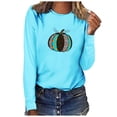 thumbnail image 1 of Babysbule Fall Tops for Women It's Fall Yall Woman Round Neck Print Pullover Tops Long Sleeve Blouse, 1 of 3