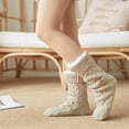 thumbnail image 1 of Babysbule Fuzzy Socks for Women Winter Thick Slipper With Grippers Non Slip Warm Socks, 1 of 9