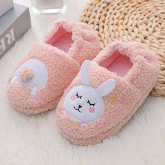 Babysbule Girls Shoes Toddler Infant Kids Baby Warm Shoes Boys Girls Cartoon Soft-Soled Slippers
