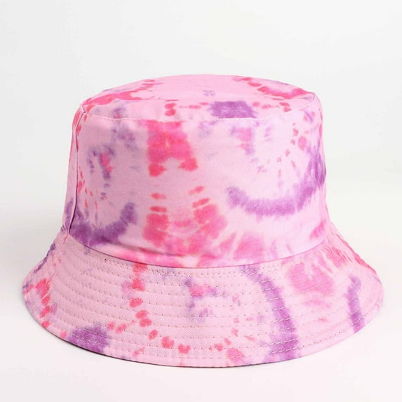 Babysbule Hats for Women Winter Adult Male And Female Fisherman Hats Color Painted Tie Dyed Double Sided Fisherman Hats Wear Outdoor Sunscreen Sun Hats On Both Sides