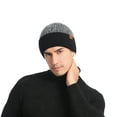 thumbnail image 1 of Babysbule Hats for Women Winter Double-layer Woolen Hat And Velvet Warm Mixed Color Men's Knitted Hat, 1 of 4
