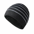 thumbnail image 1 of Babysbule Hats for Women Winter Men's And Women's Striped Fashionable Windproof Knitted Plush Thick Pullover Hat Warm Ear Protection Knitted Hat, 1 of 2
