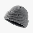 thumbnail image 1 of Babysbule Hats for Women Winter Winter Hats For Men And Women Woolen Earmuffs Warm Woolen HatDome Flanging Knitted Hat, 1 of 2