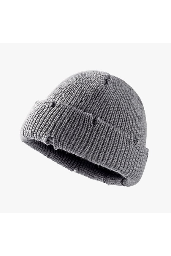 Hats for Women Winter Winter Hats For Men And Women Woolen Earmuffs Warm Woolen HatDome Flanging Knitted Hat