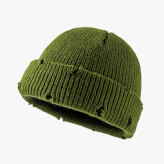 Babysbule Hats for Women Winter Winter Hats For Men And Women Woolen Earmuffs Warm Woolen HatDome Flanging Knitted Hat