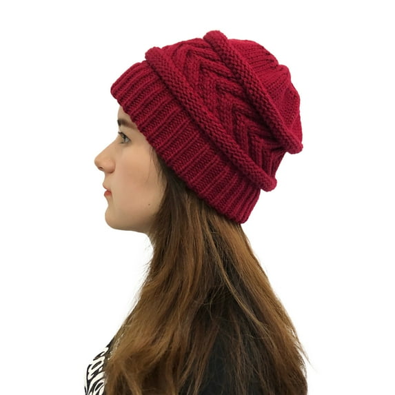 Babysbule Hats for Women Winter Winter Knit Beanie Hats For Women Stretchy Warm Slouchy Knitted Thick Skull Caps