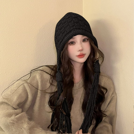 Babysbule Hats for Women Winter Winter Knitted Hats Fashion Cold Hat Cute Outdoor Warmth Thick Woolen Hats