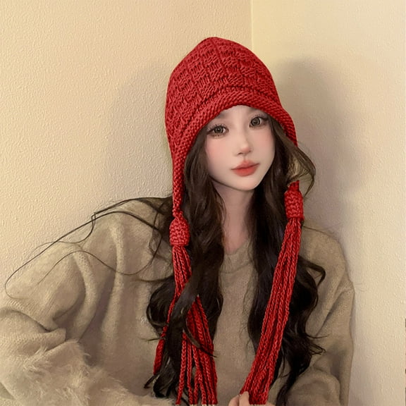 Babysbule Hats for Women Winter Winter Knitted Hats Fashion Cold Hat Cute Outdoor Warmth Thick Woolen Hats