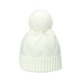 thumbnail image 1 of Babysbule Hats for Women Winter Winter Knitted Hats Fashion Twists Striped Curled Edgeless Cold Hat Outdoor Warmth Thick Hairball Woolen Hats, 1 of 2