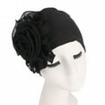 thumbnail image 1 of Babysbule Hats for Women Winter Women Ladies Retro Big Flowers Hat Turban Hat Cap Pile Cap, 1 of 2