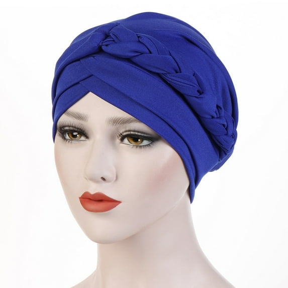 Babysbule Hats for Women Winter Women Plait India Hat Muslim Ruffle Chemo Beanie Turban Wrap Cap