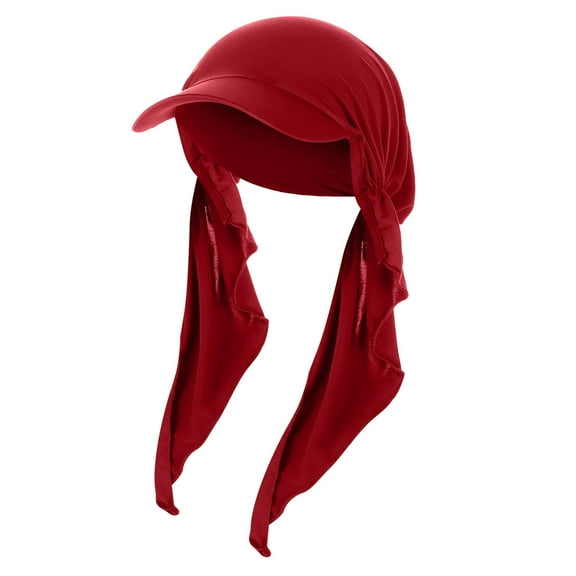 Babysbule Hats for Women Winter Women Solid India Muslim Ruffle Chemo Hat Head Wraps Turbans Beanie Cap Headwraps Baseball Cap