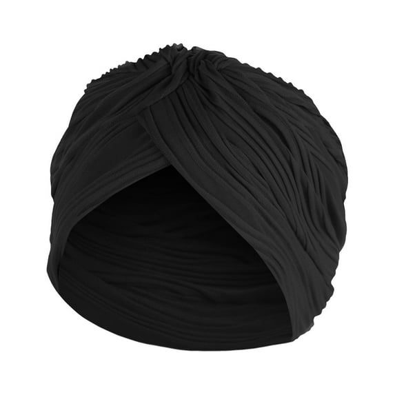 Babysbule Hats for Women Winter Women Solid India Muslim Ruffle Chemo Hat Headwear Wraps Turbans Beanie Cap Headwraps