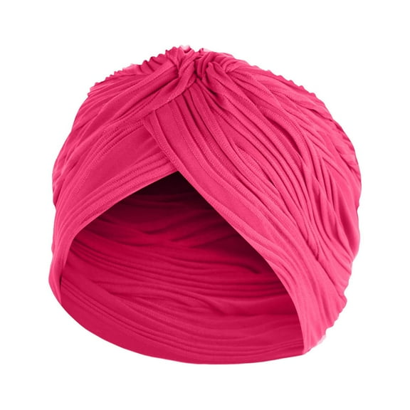 Babysbule Hats for Women Winter Women Solid India Muslim Ruffle Chemo Hat Headwear Wraps Turbans Beanie Cap Headwraps