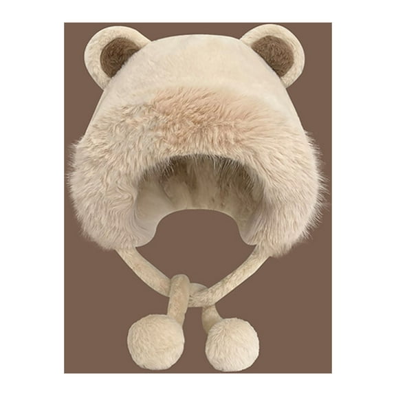 Babysbule Hats for Women Winter Women's Hat Plush Knit Hat Windproof Ear Protection Thick Warm Hat